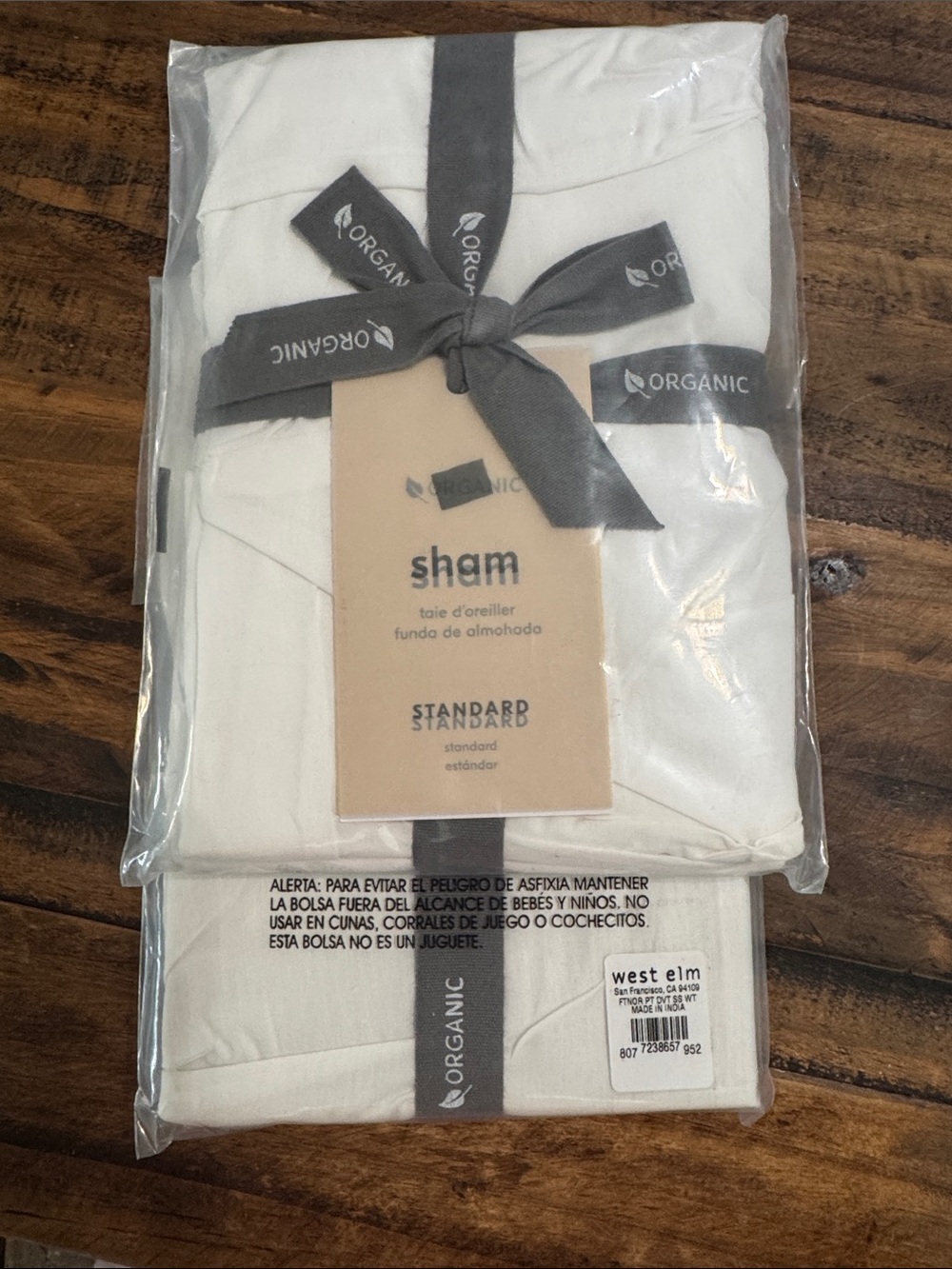 West Elm Organic Pillow Sham Set - White